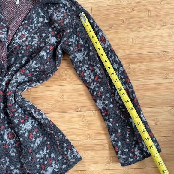 Free People Aztec Alpaca Wool Sweater Coat - Picture 10 of 12